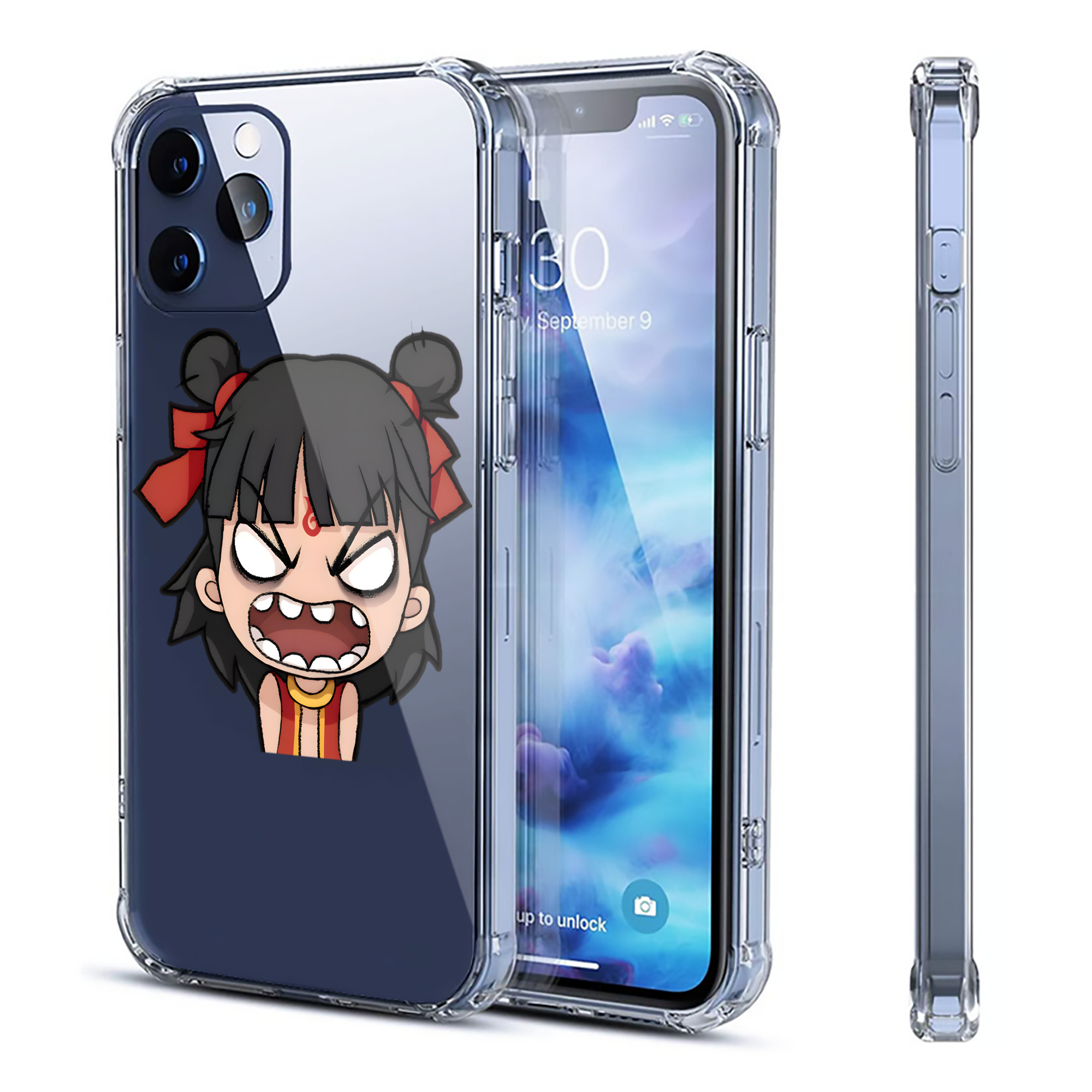 （画像用） Ne Zha 2 ナタ 魔童の大暴れ 【iPhone 12シリーズ対応】透明スマホケース（クリアソフトケース）
